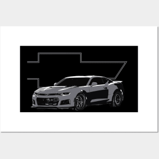 Black 6TH GEN 1LE SS ZL1 Posters and Art